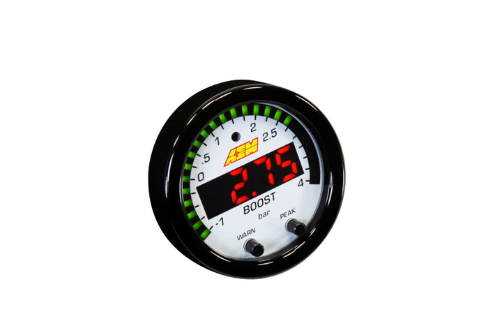 AEM X-Series Boost Pressure -30inHg 60psi Gauge Kit - Bull Strap