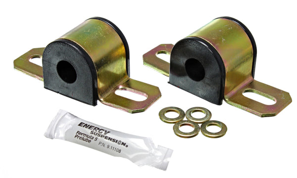 Energy Suspension 92-95 Honda Civic/CRX Black 22mm Front Sway Bar Bushings - Bull Strap