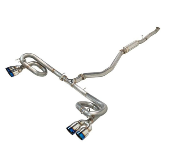 Remark 2022+ Honda Civic Hatchback Sport Touring FL1 (Link Loop) Catback Exhaust Burnt Stainless Tip - Bull Strap