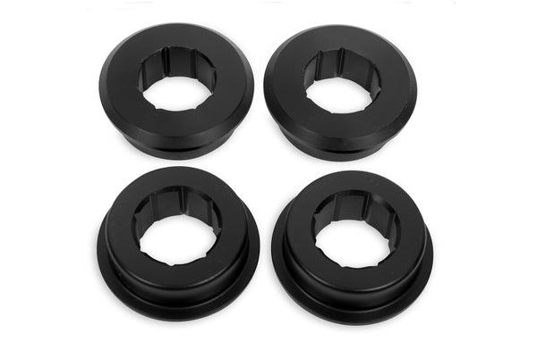BMR 08-18 Dodge Challenger Rear Lower Delrin Control Arm Bushing Kit - Black - Bull Strap
