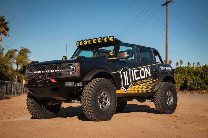 ICON 2021+ Ford Bronco Billet Rear Lower Link Kit - Bull Strap