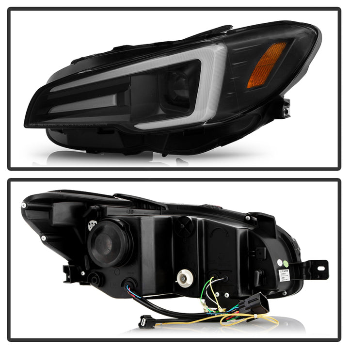 Spyder Subaru Impreza WRX 15-20 LED High-Power LED Headlights-Black PRO-YD-SWRX15LEDAP-SBSEQ-BK - Bull Strap