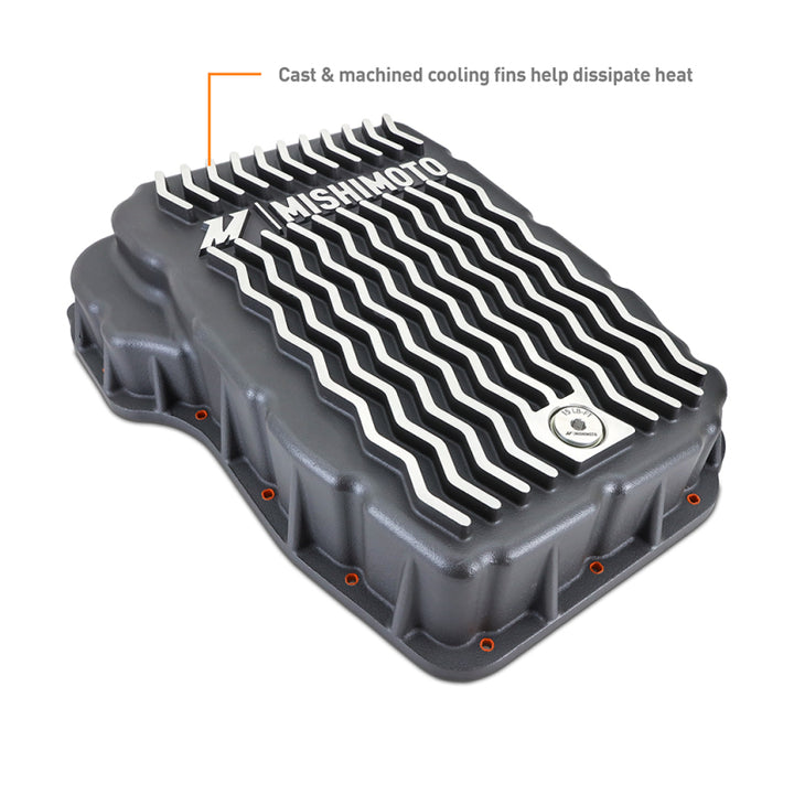 Mishimoto 2007.5 + Ram 6.7L Cummins 68RFE Transmission Pan - Cast - GR - Bull Strap