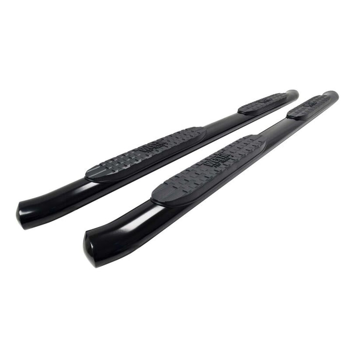 Westin 24-25 Toyota Tacoma Double Cab PRO TRAXX 4 Oval Nerf Step Bars - Black - Bull Strap