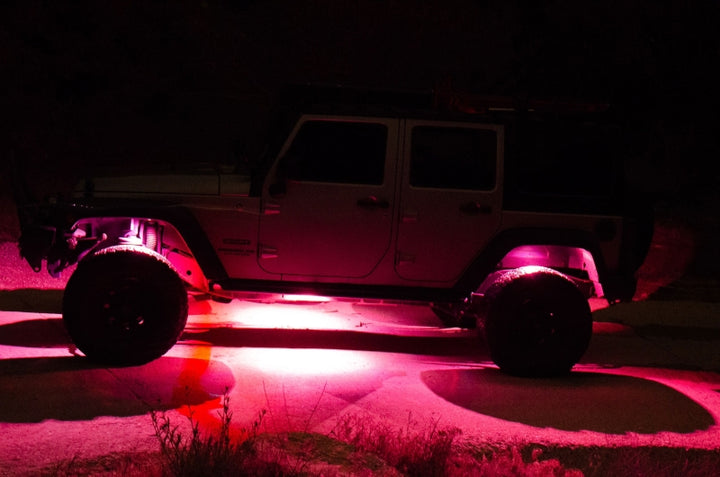 KC HiLiTES C-Series RGB LED Rock Light Kit (Incl. Wiring) - Set of 6 - Bull Strap