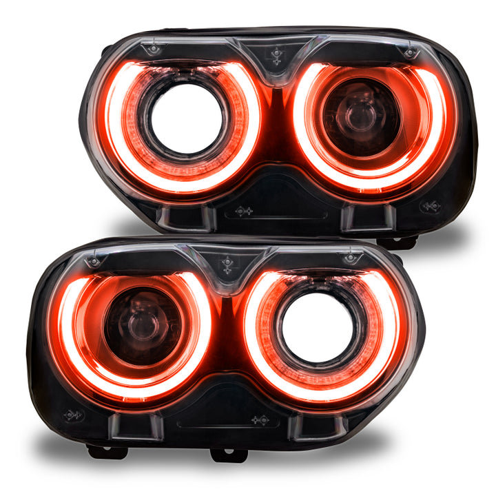 Oracle 15-21 Dodge Challenger RGB+W Headlight DRL Upgrade Kit - ColorSHIFT+W - Bull Strap