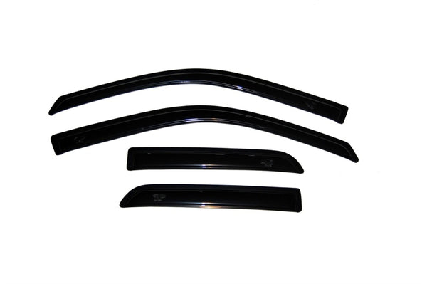 AVS 09-18 Dodge RAM 1500 Quad Cab Ventvisor Outside Mount Window Deflectors 4pc - Smoke - Bull Strap