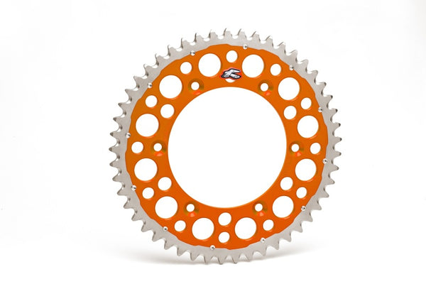 Renthal 21-23 KTM 450 Rally Factory Replica/Race Replica Rear Twinring - Orange 520-48P Teeth - Bull Strap