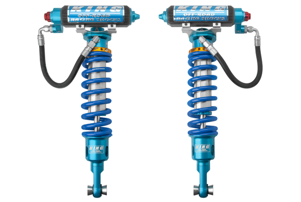 King Shocks 2021+ RAM 1500 TRX Front 3.0 Dia Remote Perf Fin Res Coilover w/Adj/Int Bypass (Pair) - Bull Strap
