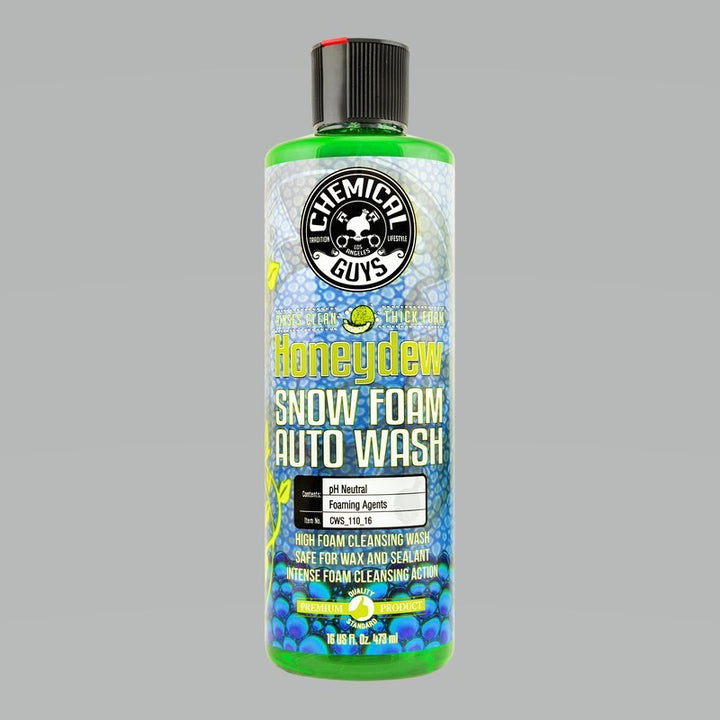 Chemical Guys Honeydew Snow Foam Auto Wash Cleansing Shampoo - 16oz - Bull Strap