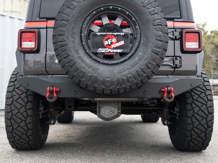 aFe MACH Force-Xp Hi-Tuck 3in 409 SS 18-20 Jeep Wrangler JL 2.0/3.6 Axle-Back Exhaust - Bull Strap