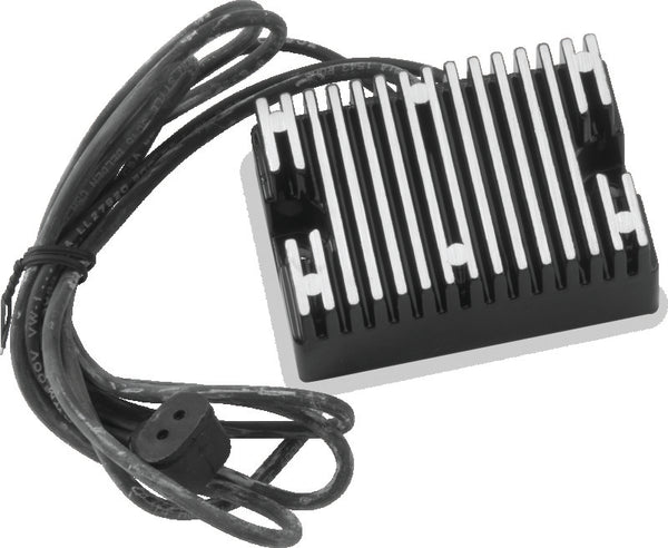 Twin Power 76-80 Big Twin Voltage Regulator Black Replaces H-D 74512-79A 17.8 Amp - Bull Strap