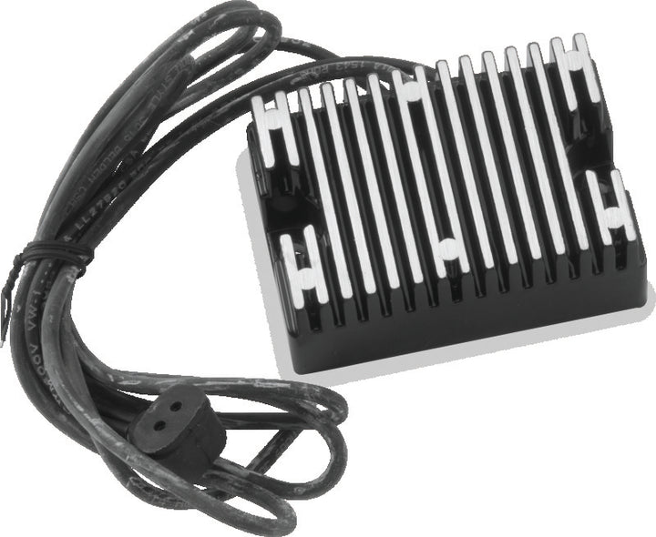 Twin Power 76-80 Big Twin Voltage Regulator Black Replaces H-D 74512-79A 17.8 Amp - Bull Strap