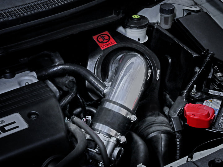 aFe Takeda Momentum Sealed Intake System 12 Honda Civic Si 2.4L Stage 2 Pro 5R Polished - Bull Strap