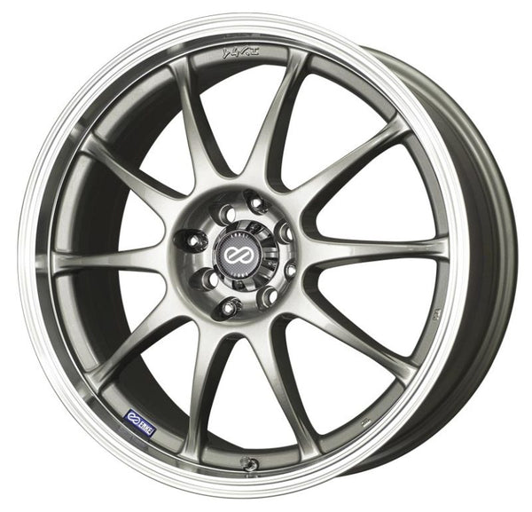 Enkei J10 16x7 5x112/114.3 38mm Offset 72.62mm Bore Dia Silver w/ Machined Lip Wheel - Bull Strap