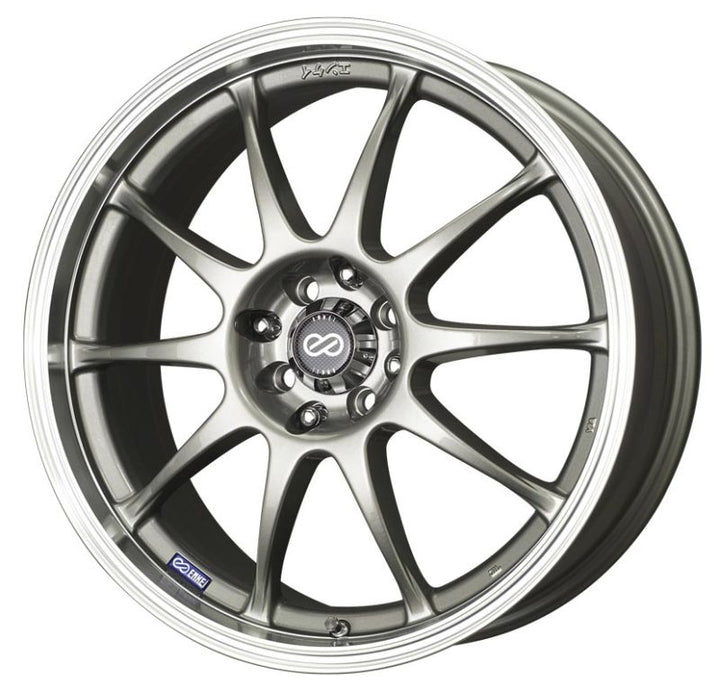 Enkei J10 16x7 5x112/114.3 38mm Offset 72.62mm Bore Dia Silver w/ Machined Lip Wheel - Bull Strap