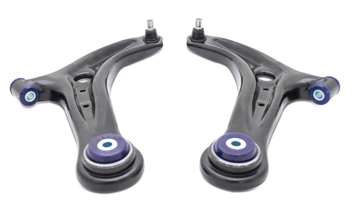 SuperPro 14-19 Ford Fiesta ST Front Lower Control Arm Set w/ Preinstalled SuperPro Bushings - Bull Strap