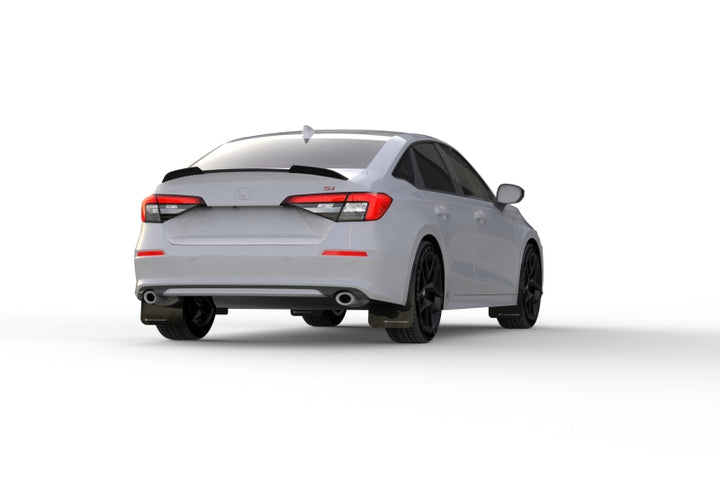 Rally Armor 22-25 Honda Civic/Civic Si/Sport Black UR Mud Flap w/Grey Logo - Bull Strap