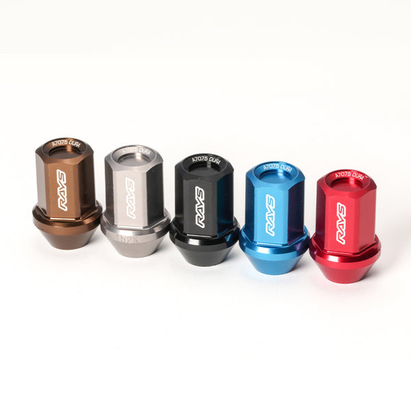 Rays M12x1.25 5 holes 16pcs nut, 4pcs Lock nut, 1 adapter & 1 lock nut key - Chrome - Bull Strap