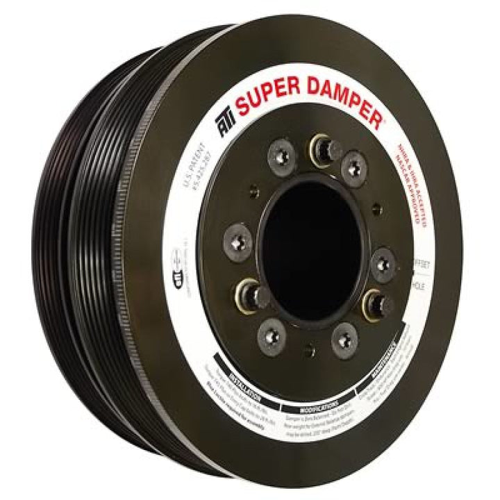 ATI Damper - 7.425in - Steel LW - 6/4 Grv - LS3 Camaro - 10-15 - Gen 3 Vortec Truck - LS - 3 Ring - Bull Strap