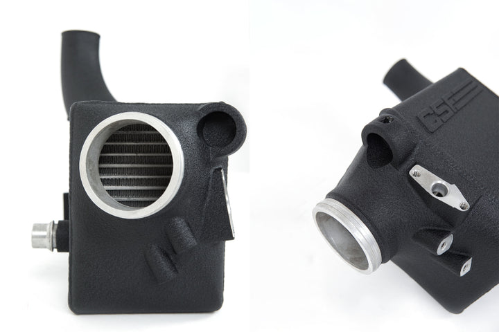 CSF 16-21 BMW M5 (F90) / 17-21 BMW M8 (F91/F92/F93) Twin Charge-Air-Cooler Set - Crinkle Black - Bull Strap