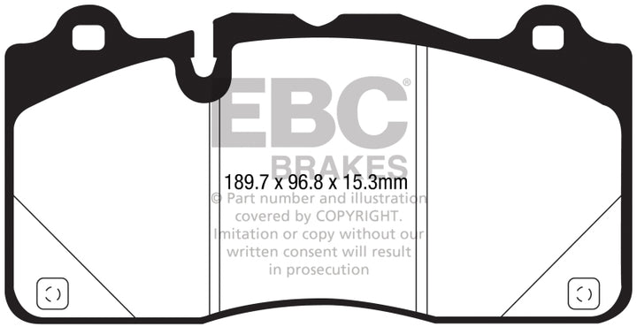 EBC 16-18 Cadillac CTS-V Redstuff Ceramic Low Dust Front Brake Pads - Bull Strap