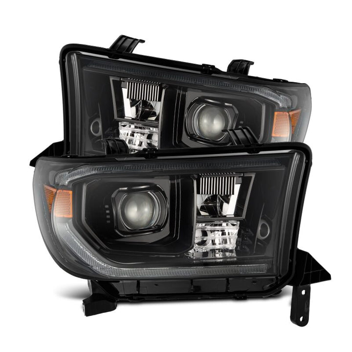 AlphaRex 07-13 Toyota Tundra/08-17 Toyota Sequoia G2 PRO-Series Projector Headlights Alpha-Black - Bull Strap