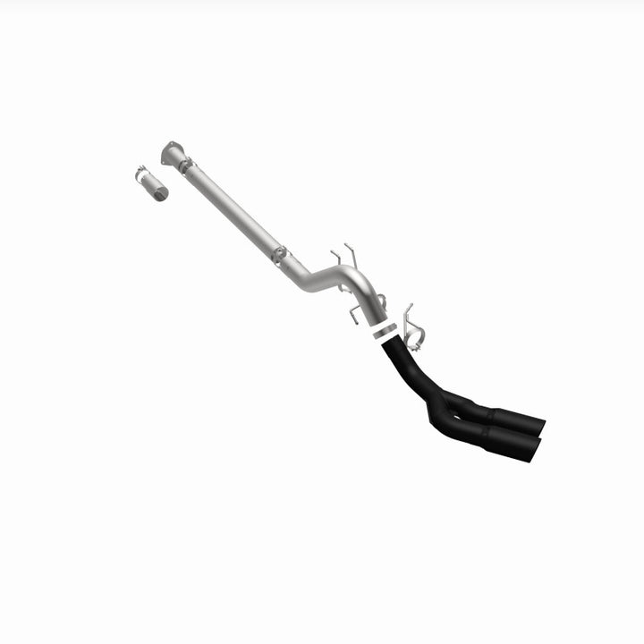 MagnaFlow 08-18 Ford F-250/F-350/F-450 4.6L/6.7 DPF-Back Black 4in Dual Single Rear Exit - Bull Strap