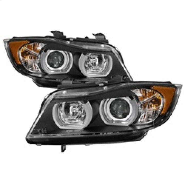 Spyder BMW E90 3-Series 06-08 4DR Headlights - AFS HID Only - Black PRO-YD-BMWE9005V2-AFSHID-BK - Bull Strap