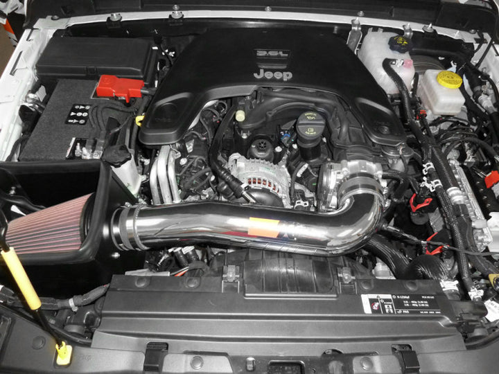 K&N 2018 Jeep Wrangler JL V6-3.6L High Flow Performance Kit - Bull Strap
