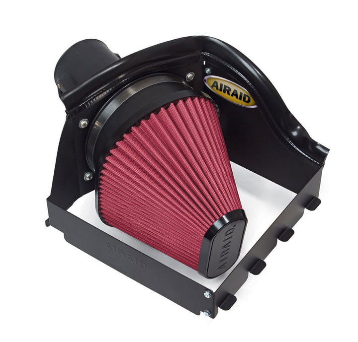 Airaid 08-10 Ford F-250/350 5.4L V8/6.8L V10 CAD Intake System w/o Tube (Oiled / Red Media) - Bull Strap