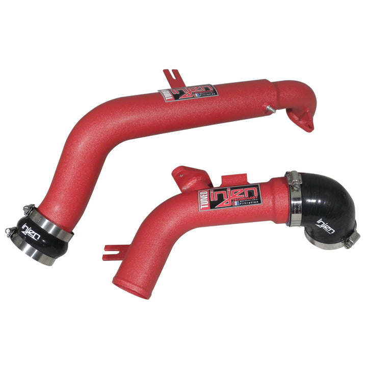 Injen 11-14 Nissan Juke 1.6L Nismo Turbo Upper Intercooler Piping Kit - Wrinkle Red - Bull Strap