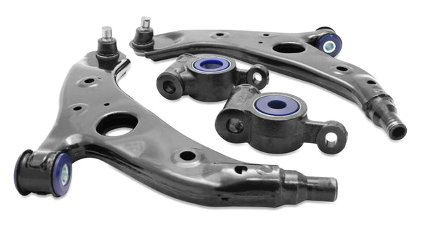 SuperPro 2013 Mazda CX-5 Sport Front Lower Control Arm Set w/ Bushings - Bull Strap