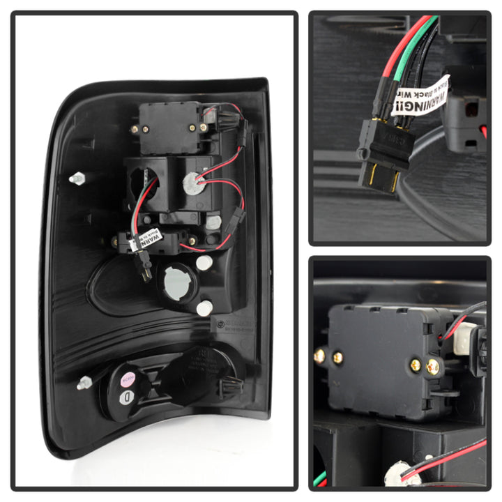 Spyder Ford F150 Styleside 04-08 (Not Fit Heritage & SVT)LED Tail Lights Black ALT-YD-FF15004-LED-BK - Bull Strap