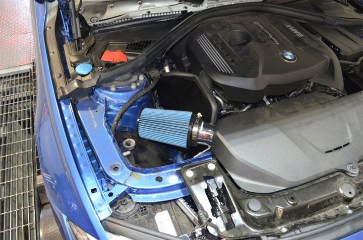 Injen 16-18 BMW 330i B48 2.0L (t) Wrinkle Red Cold Air Intake - Bull Strap