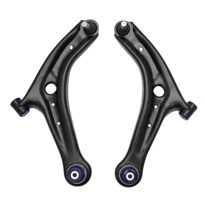 Superpro 13-17 Ford Fiesta Complete Front Lower Control Arm Kit (Caster Increase) - Bull Strap