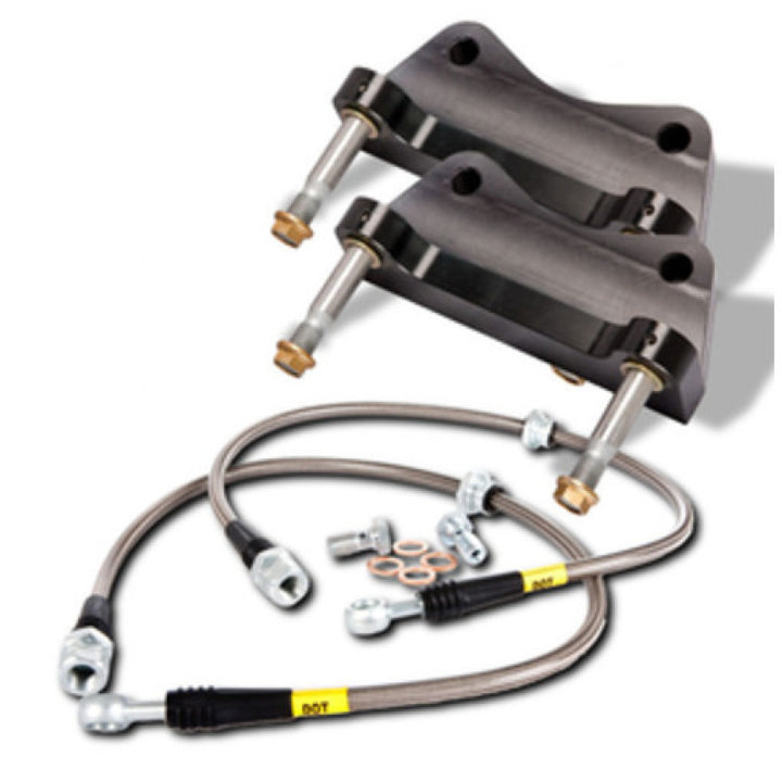StopTech 08-13 BMW M3/11-12 1M Coupe Front BBK w/ Black ST-60 Calipers Slotted 380x35mm Rotor - Bull Strap