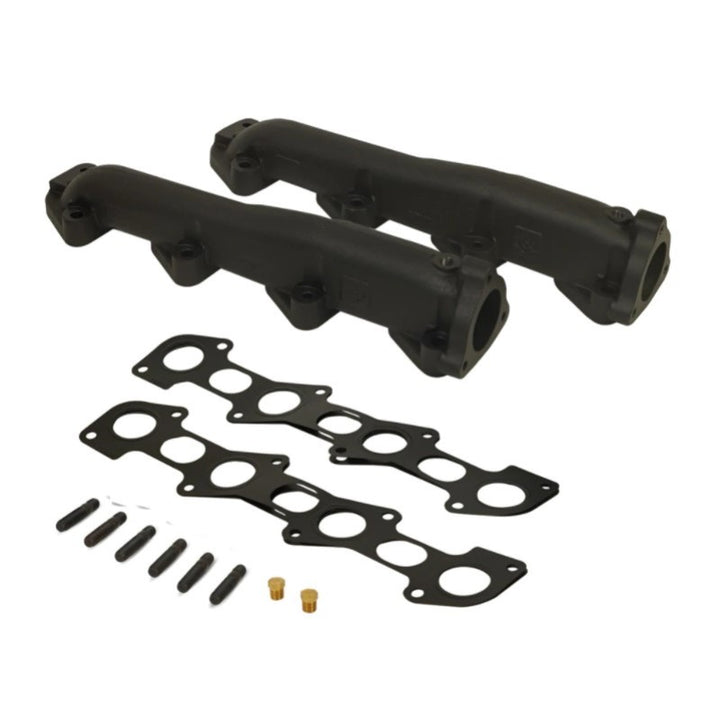 BD Diesel 08-10 Ford F-250/F-350/F-450/F-550 Powerstroke 6.4L Up Pipes Kit w/Manifold Set - Bull Strap