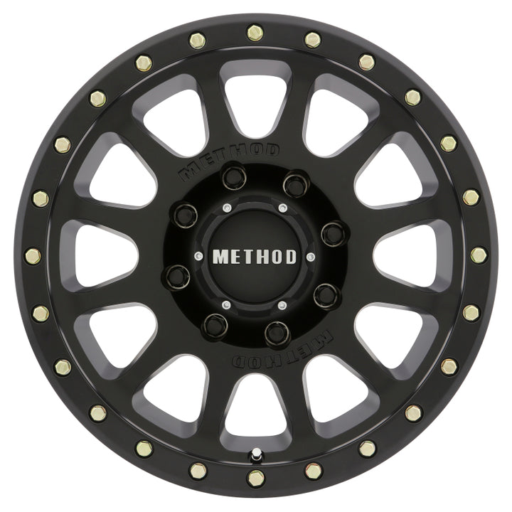 Method MR305 NV HD 18x9 +18mm Offset 8x6.5 130.81mm CB Matte Black Wheel - Bull Strap