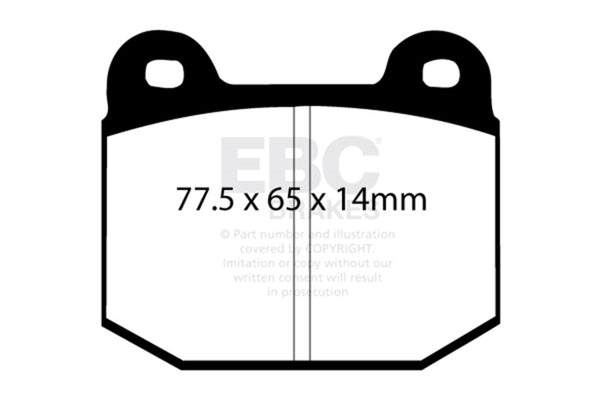 EBC 08+ Lotus 2-Eleven 1.8 Supercharged Yellowstuff Front Brake Pads - Bull Strap