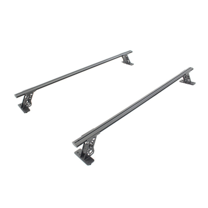 Go Rhino 15-22 Ford F-150 / 07-21 Toy. Tundra XRS Cross Bars Kit - Tex Blk (Attch Tonneau Cvr T-Trk) - Bull Strap