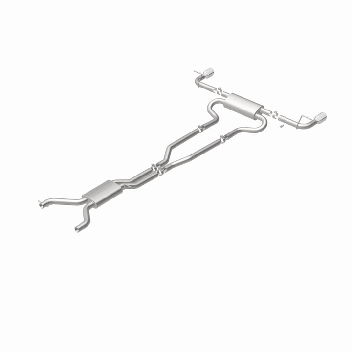 MagnaFlow 07 Audi Q7 V8 4.2L Dual Split Rear Exit Stainless Cat-Back Perf Exhaust - Bull Strap