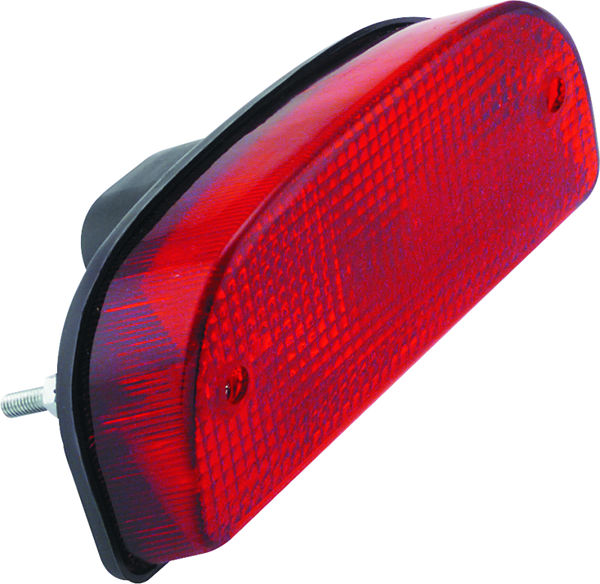 Bikers Choice Replacement Custom Fatbob Rear Taillight W/Red Lens - Bull Strap