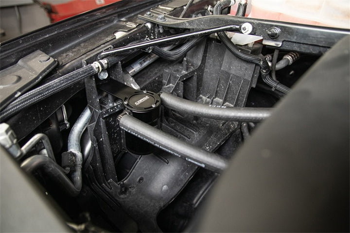 Corsa 2021-2024 Dodge Ram TRX Crew Cab Aluminum Oil Catch Can w/Mounting Bracket - Bull Strap