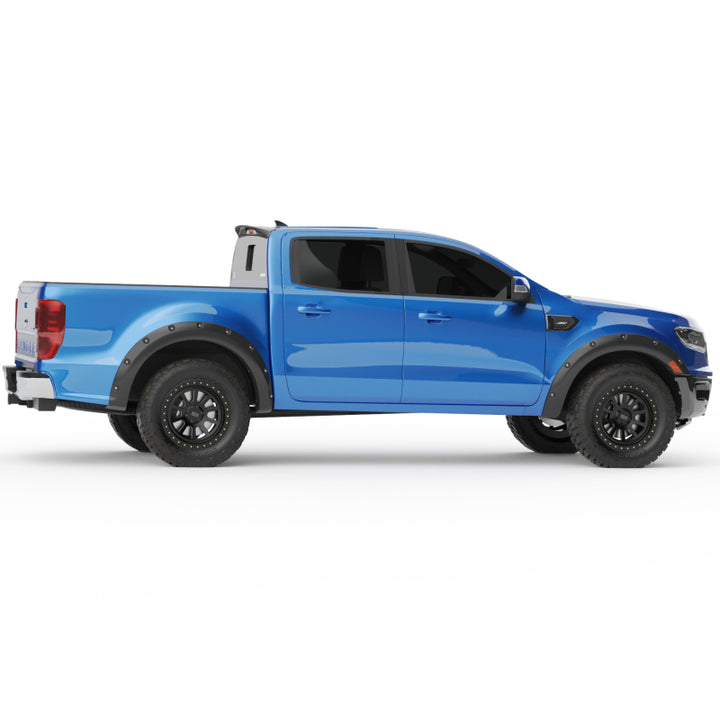 EGR 19-20 Ford Ranger Super Crew Rear Cab Truck Spoiler - Matte Black - Bull Strap