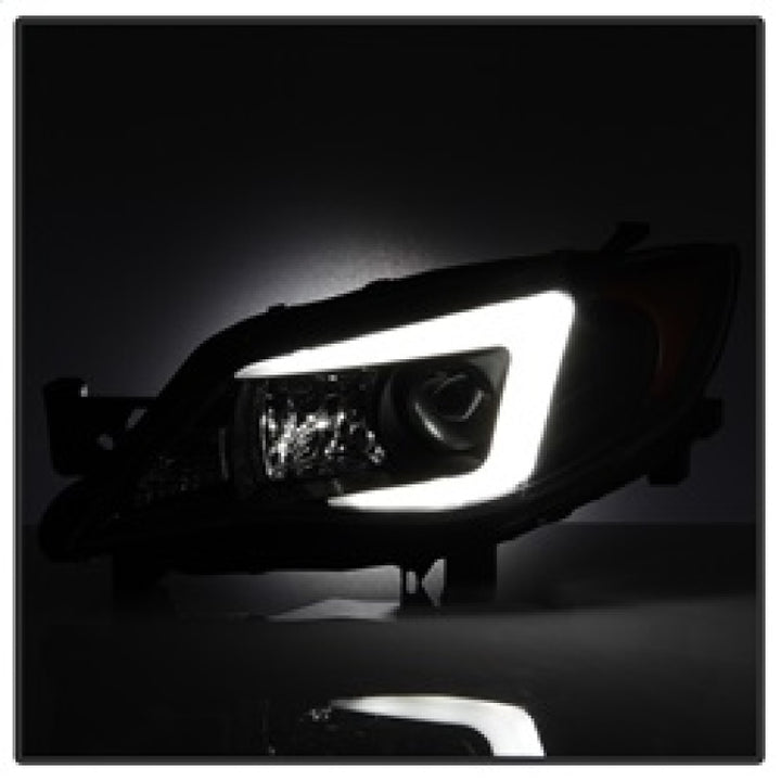 Spyder Subaru WRX 08-09 Projector Headlights - Halogen Model Only - Black PRO-YD-SWRX08-LBDRL-BK - Bull Strap