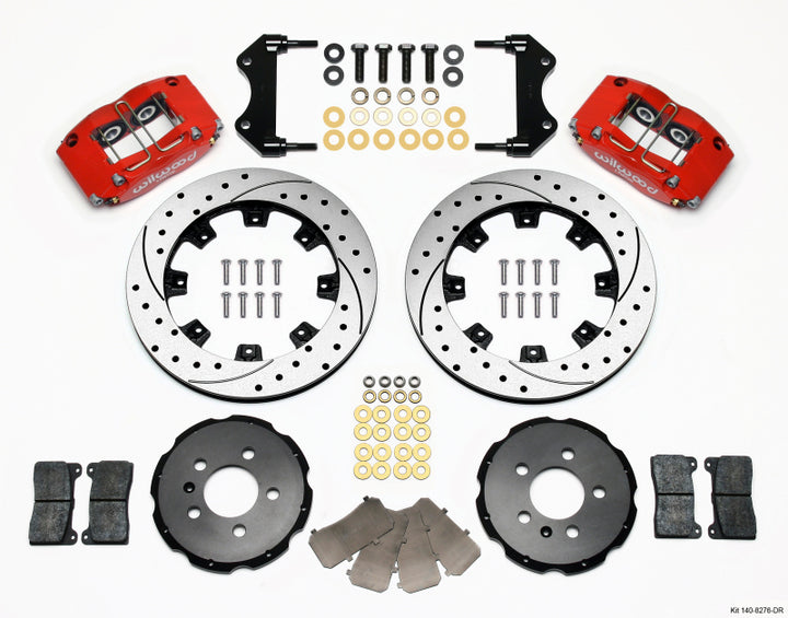 Wilwood Dynapro Radial Front Kit 12.19in Drilled Red 99-03 Jetta IV & Golf IV - Bull Strap