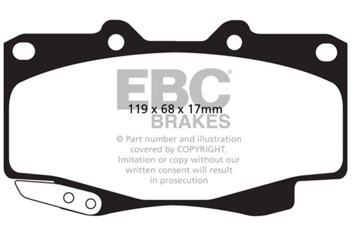 EBC 99-04 Toyota Tacoma 4WD 2.7 Greenstuff Front Brake Pads - Bull Strap