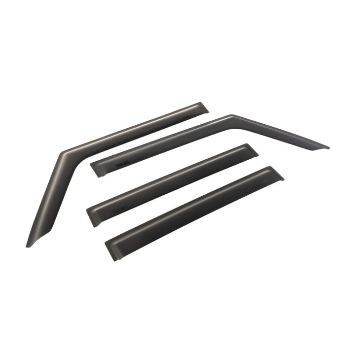 Rugged Ridge Window Visors Matte Black 18-20 Jeep Wrangler JLU/JT - Bull Strap