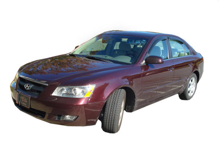 AVS 05-10 Hyundai Sonata (Old Body Style) Ventvisor Outside Mount Window Deflectors 4pc - Smoke - Bull Strap
